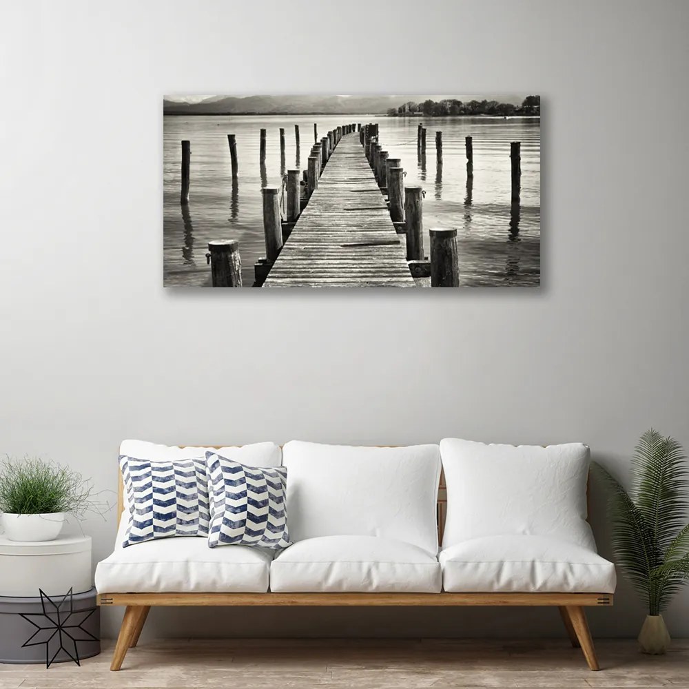 Fotoobraz na płótnie Konstrukcja Mostu nad Morzem