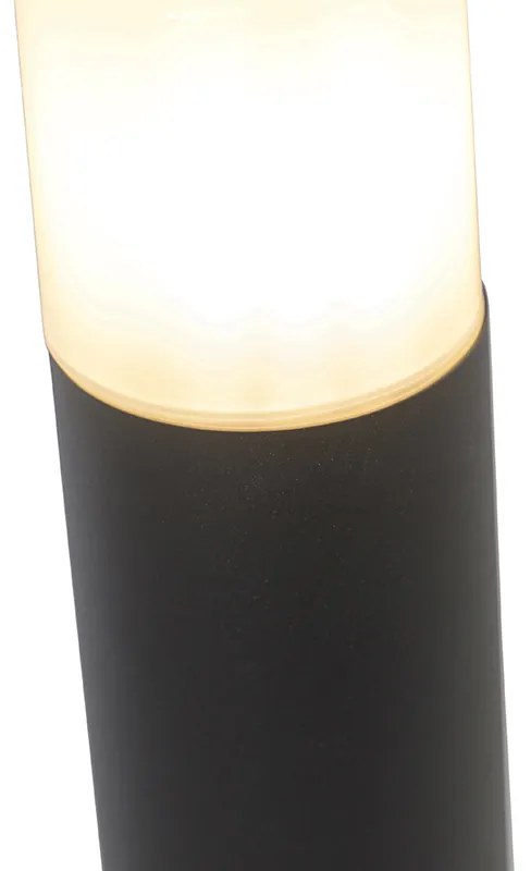 Zewnetrzna Lampa zewnętrzna czarna z opalem białym kloszem 50 cm - Odense Nowoczesny Oswietlenie zewnetrzne