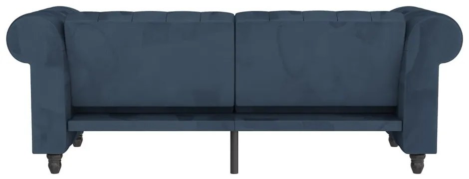 Ciemnoniebieska aksamitna rozkładana sofa 236 cm Felix – Støraa