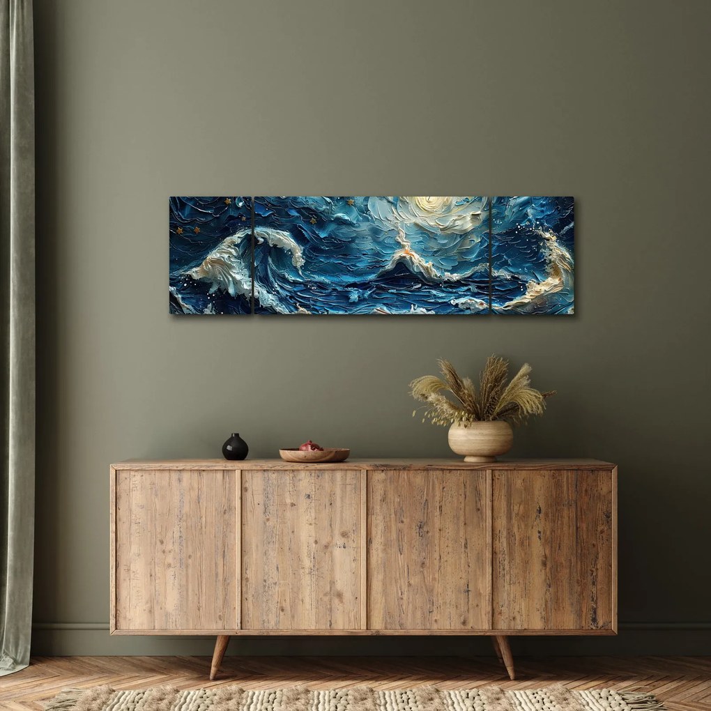 Obraz - Malowanie nieba i morza (170x50 cm)