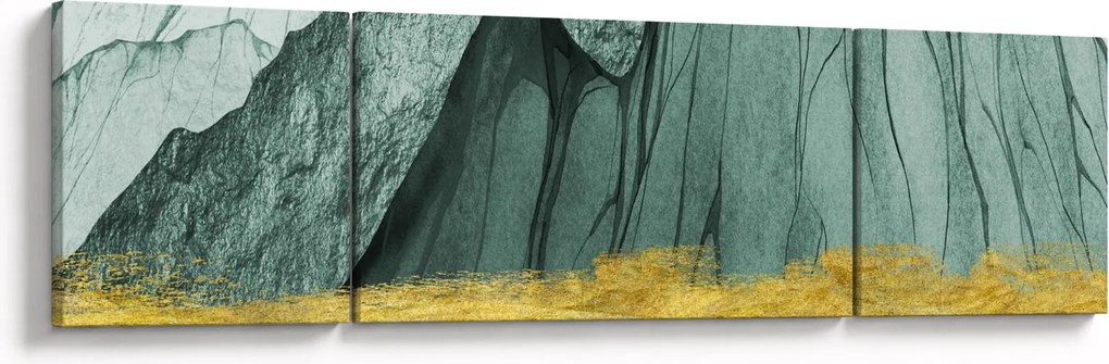 Obraz - Emerald Mountains N⁰3 (170x50 cm)