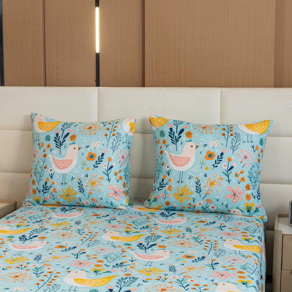 PrzytulneMieszkanie.pl PrzytulneMieszkanie.pl Pościel z mikrofibry SPRING TWEET kolorowa Rozmiar pościeli: 2 szt 70 x 90 cm | 200 x 220 cm