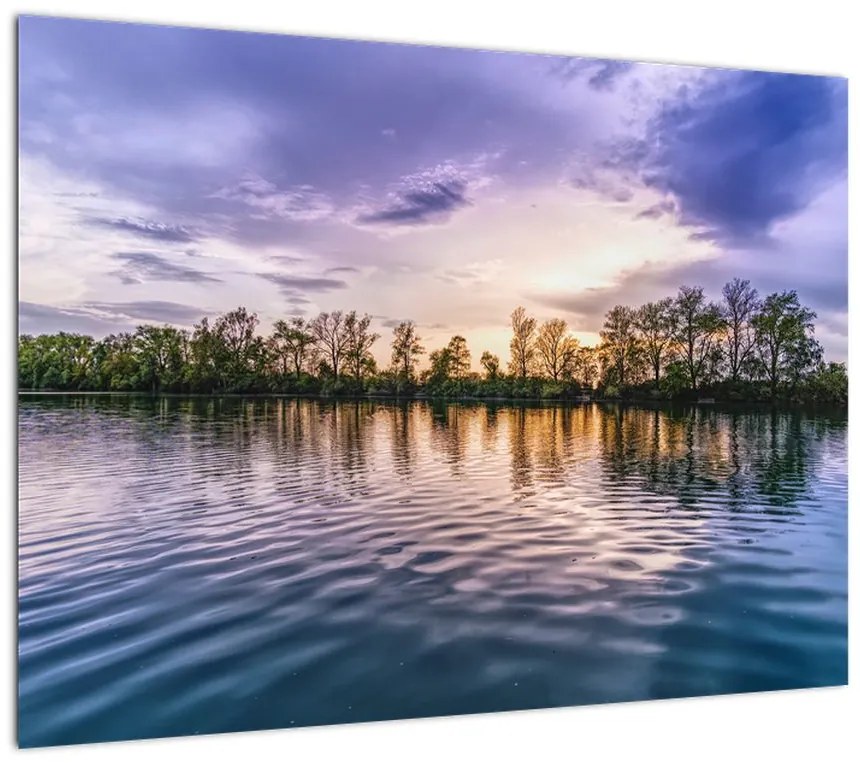 Obraz na szkle jeziora (70x50 cm)