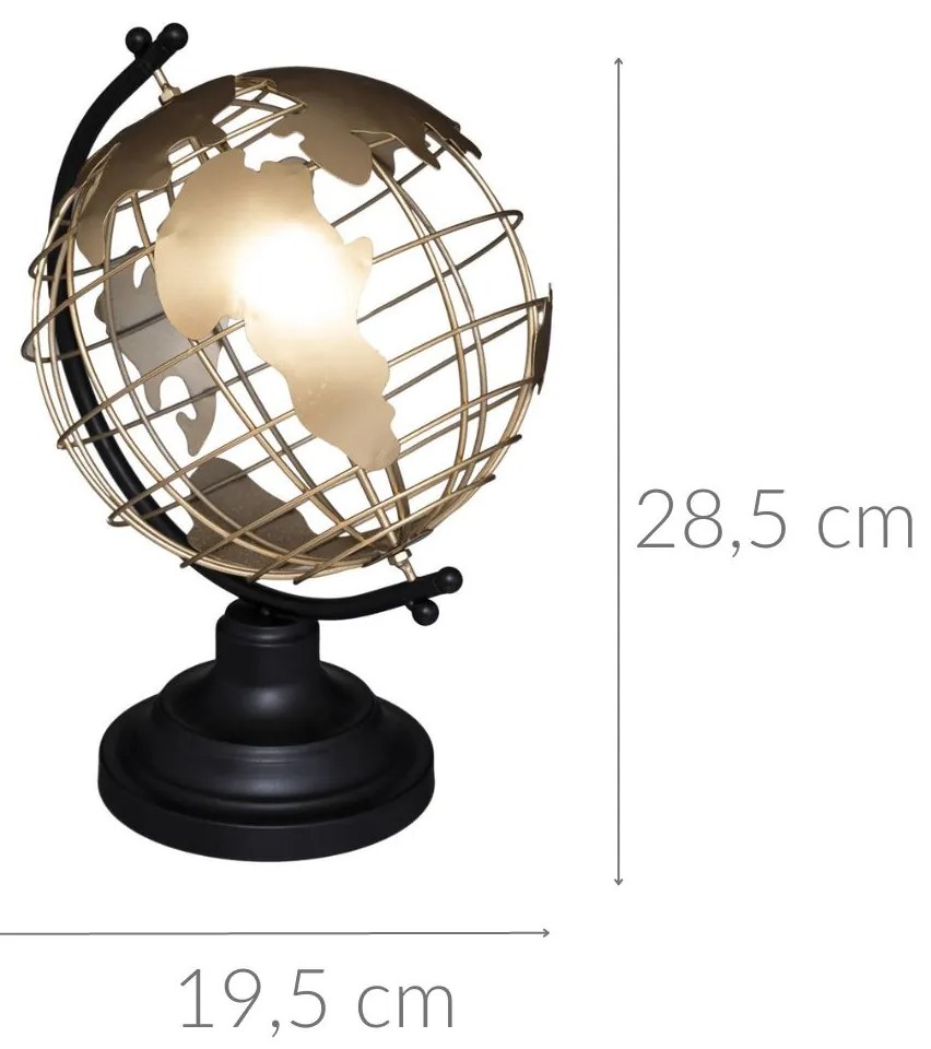 Globus ozdobny z metalu
