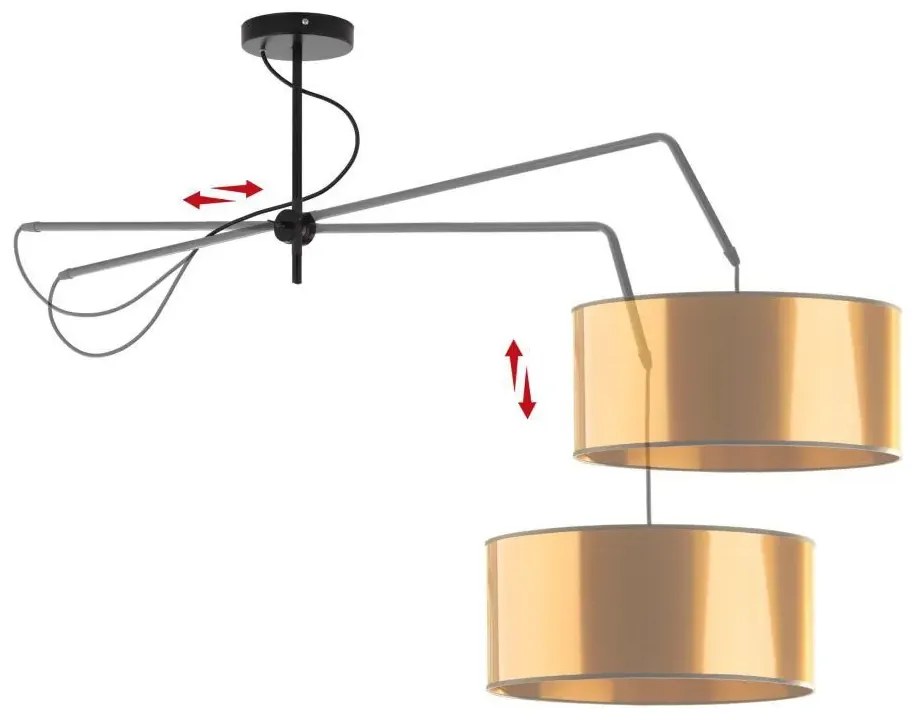 Miedziana lampa wisząca glamour z regulacją - EX242 H1-L34