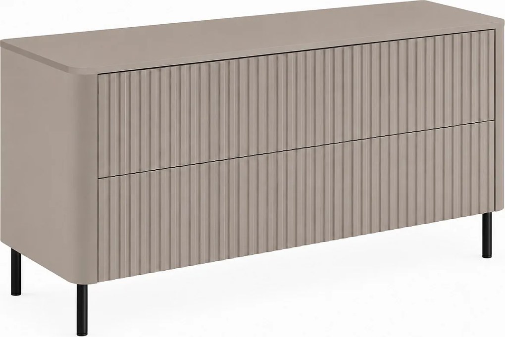 Szafka łazienkowa 120, Kaszmir, blat kaszmir, nogi czarne, 120,8 x 44,2 x 65 cm