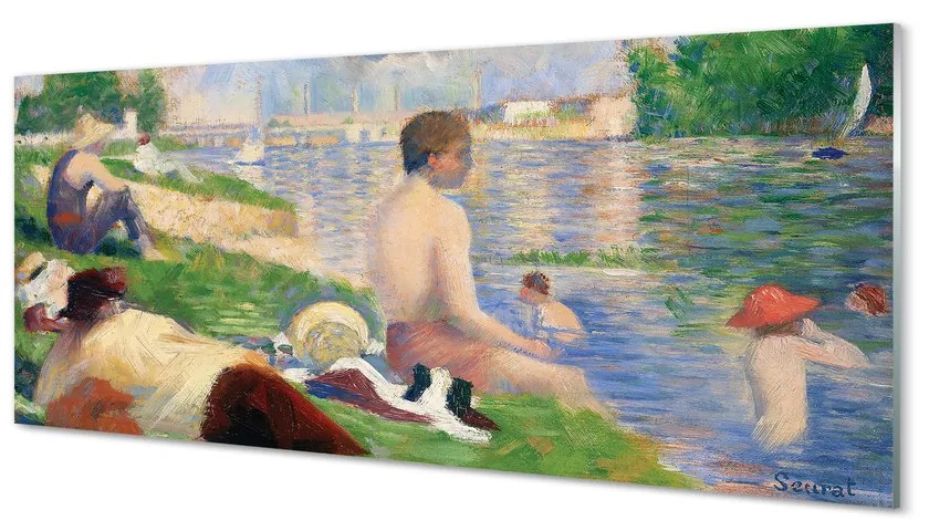 Obraz akrylowy Studium końcowe dla kąpiących się w Asnieres - Georges Seurat