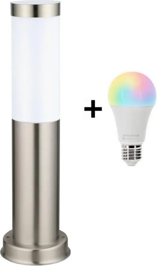 Brilagi - Lampa zewnętrzna LED RGBW 1xE27/15W/230V 40 cm IP44 matowy chrom