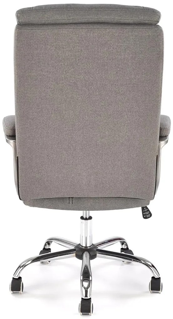 Popielaty tapicerowany fotel obrotowy Z9-K61