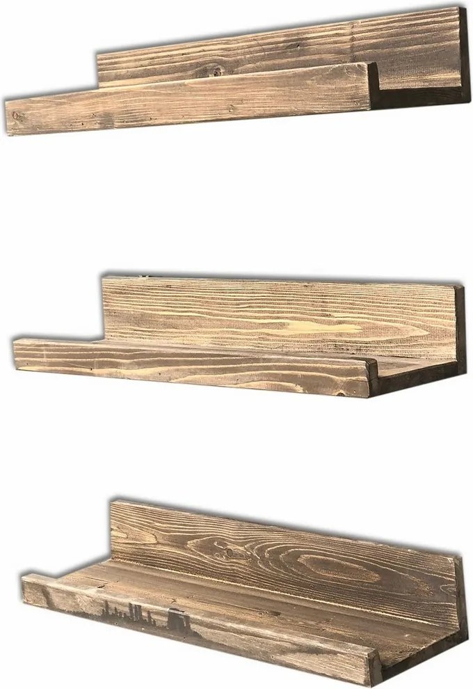 Półka Apol Walnut, 3 szt.