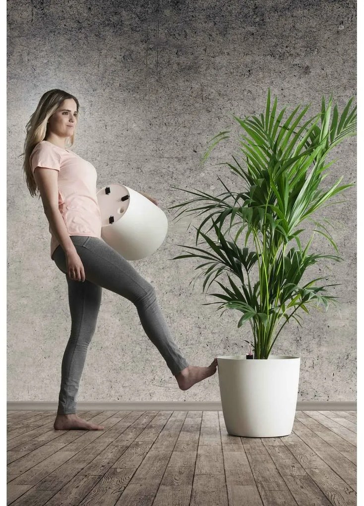 Gardenico Doniczka Ella Twist 'n' Roll biały, 40 cm, 40 cm