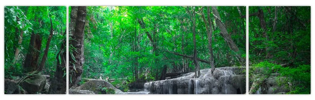 Obraz - Wodospad Erawan, Kanchanaburi, Tajlandia (170x50 cm)