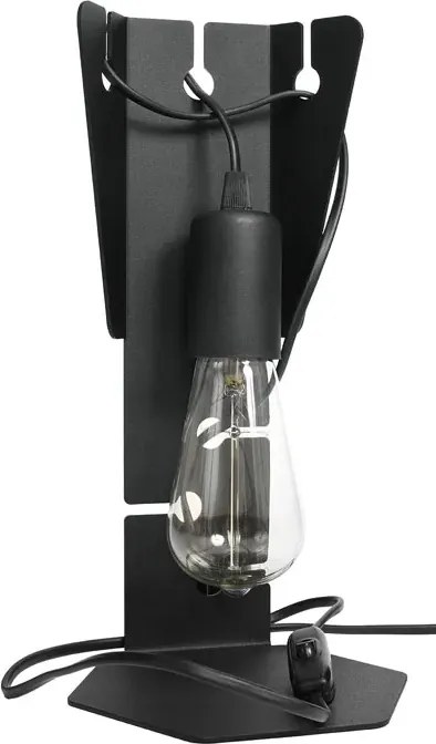 Czarna industrialna lampka biurowa D7-T06