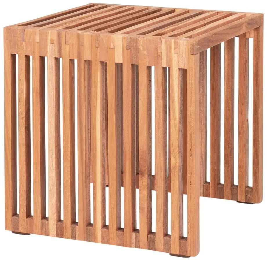 Stolik z litego drewna tekowego 40x40 cm Pego – House Nordic