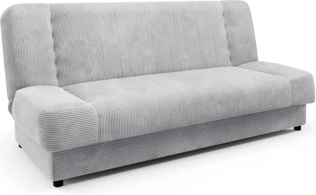 Sofa z Funkcją Spania PIANO Rozkładana Wersalka Dwuosobowa Szara Sztruksowa Nowoczesna do Salonu