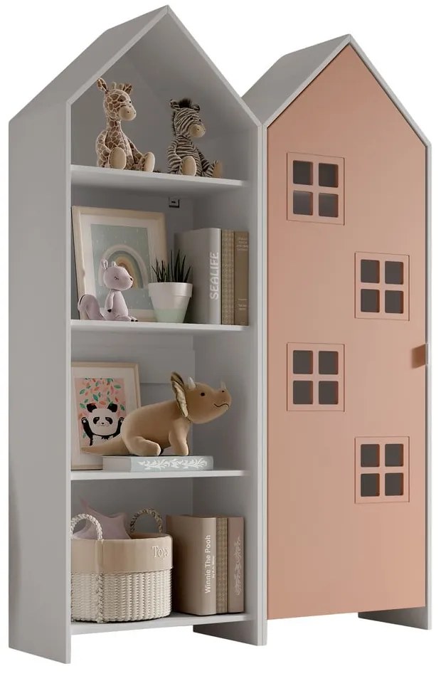 Biało-różowa szafa dziecięca otwarta 115x171,5 cm CASAMI BRUGES – Vipack