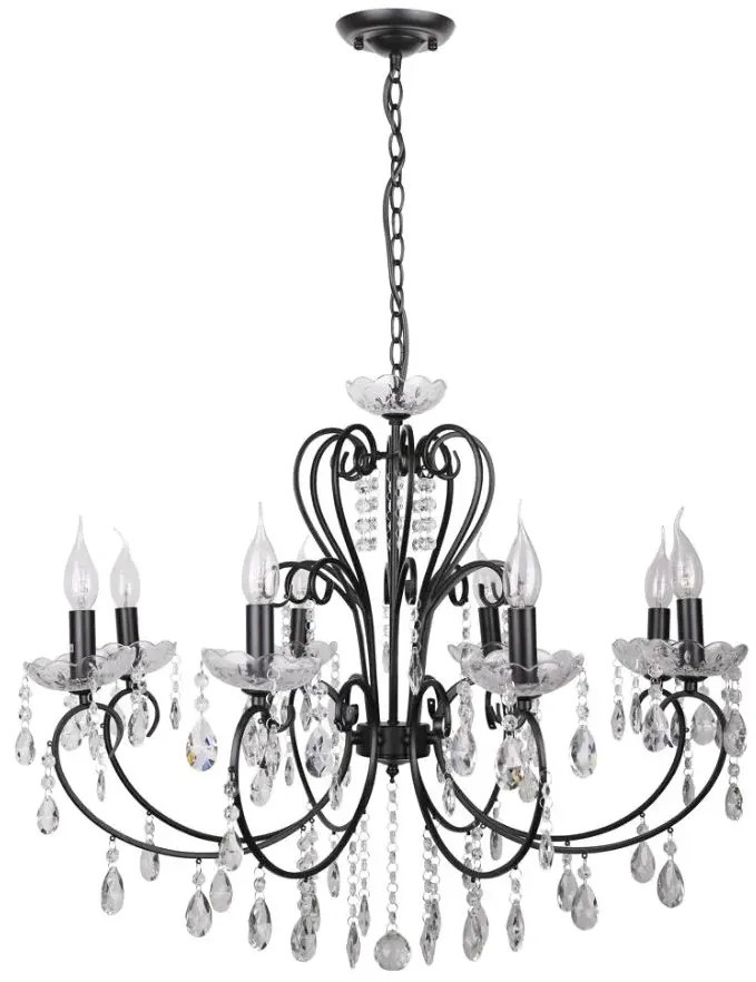 Czarna lampa wisząca glamour - 4X K163 K6-W44