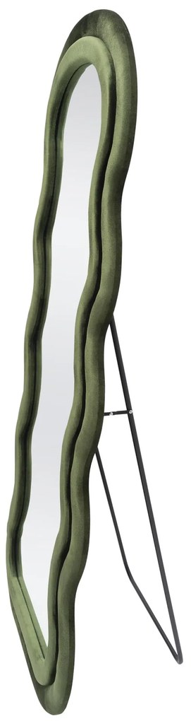 CONFETTO lustro stojące lub ścienne wiszące, oliwkowy welur 160/70/3 cm