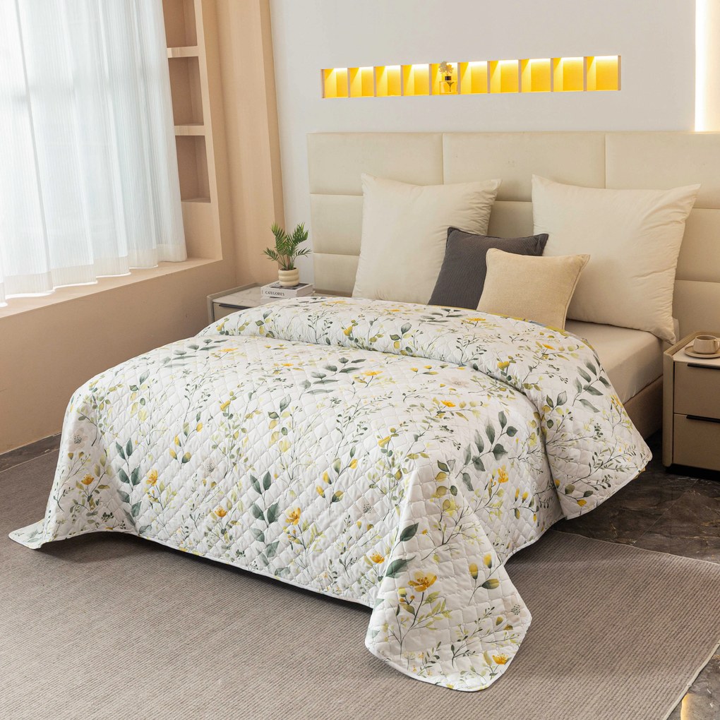 Narzuta na łóżko CITRUS GARDEN, biały Rozmiar: 220 x 240 cm