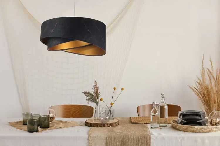 Czarno-złota lampa wisząca glamour - EXX15-Hover