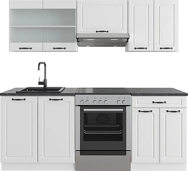 Aneks kuchenny biały dom wiejski/biały 200x60x81.6 r-line