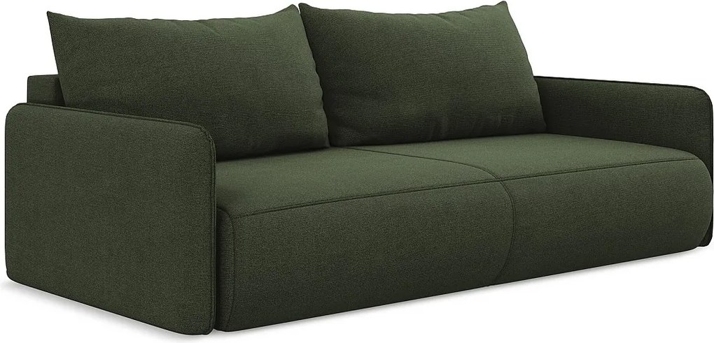 Kanapa 3-osobowa z funkcją spania - z tkaniny strukturalnej - oliwkowy - NANEA