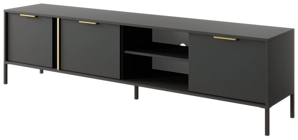 Antracytowa szafka RTV LARS 203 3D