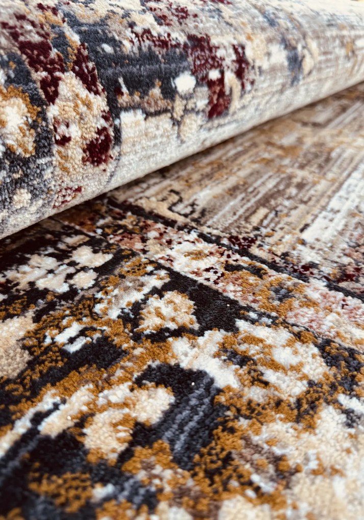 Dywan vintage Vivaldi medalion brązowy 160 cm x 220 cm
