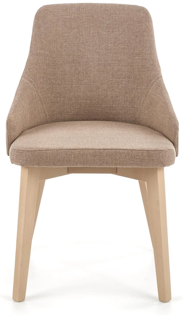 Krzesło tapicerowane dąb sonoma/beż tkanina TOLEDO