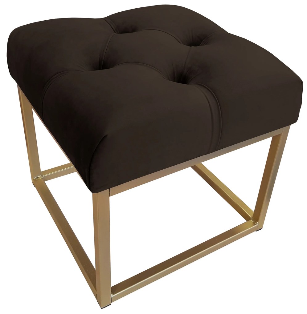 Pufa CHESTERFIELD LOFT ławka postawa złota MG05