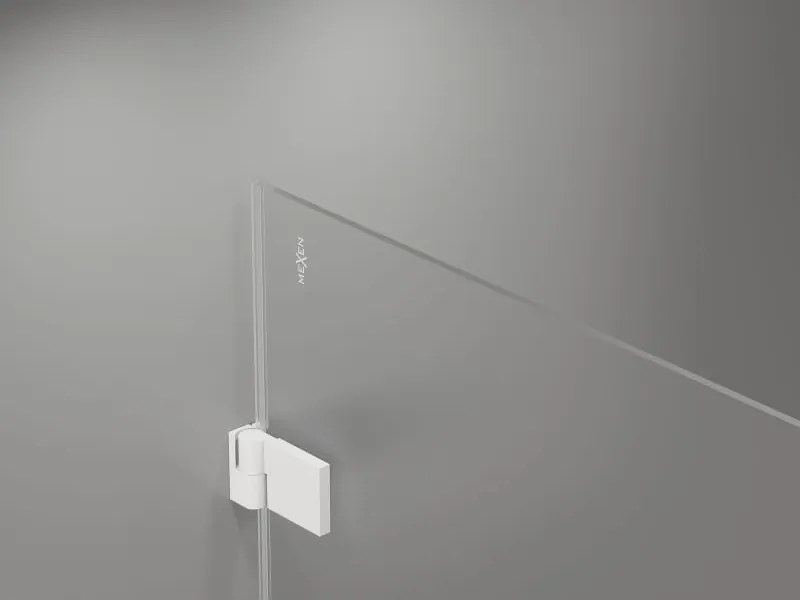 Mexen Lunar-B L drzwi prysznicowe uchylne prawe 120 cm, transparent, białe - 832SL-120-050-20-00-P