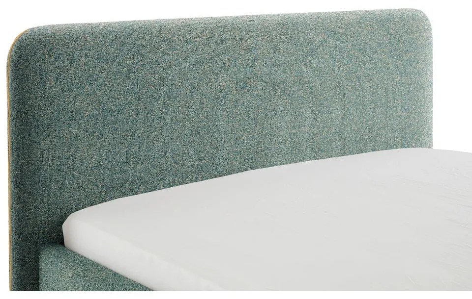 Ciemnozielone tapicerowane łóżko dwuosobowe bez stelaża 140x200 cm Primo – Meise Möbel