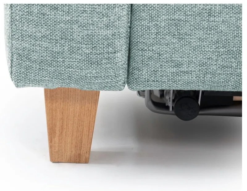 Miętowa rozkładana sofa Scandic Sonia