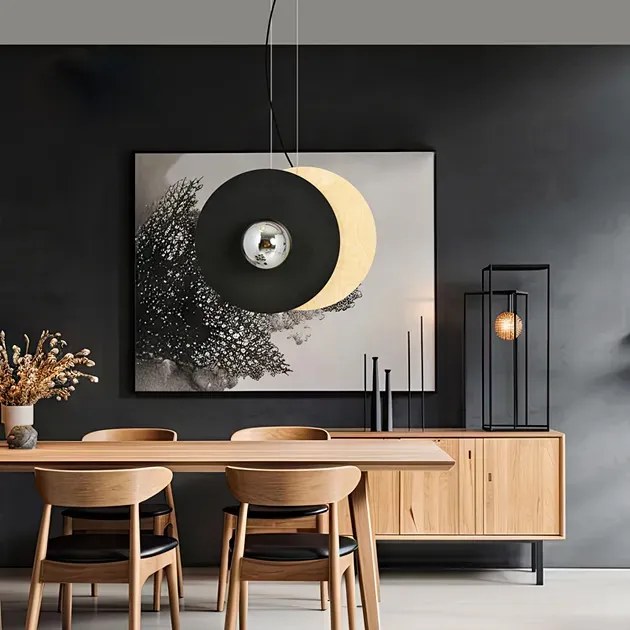Nowoczesna wisząca lampa grafit - 3X D104 H2-K09