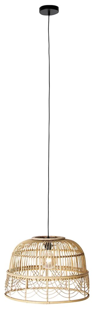 Inteligentna lampa wisząca z rattanu 49 cm z WiFi G95 - MichelleKolonialny Oswietlenie wewnetrzne