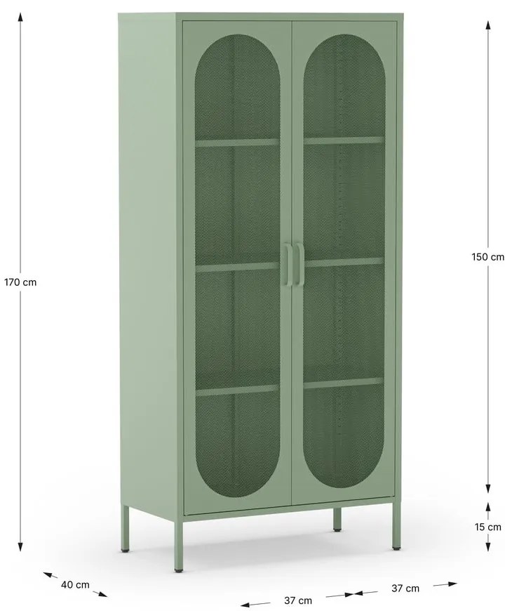 Miętowa szafka 80x170 cm Diora – Marckeric