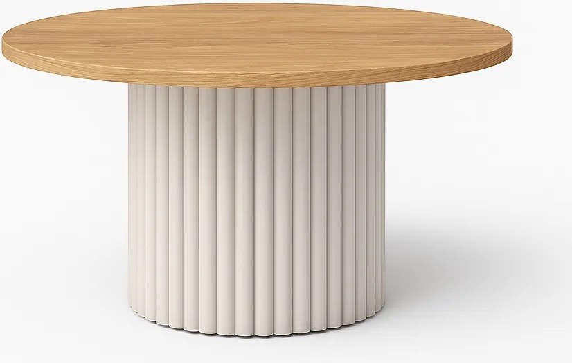 Okrągły stolik kawowy Pico o średnicy 58 cm, podstawa kaszmirowa