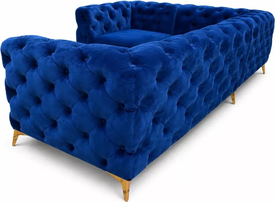 Narożnik pikowany Chesterfield Moet 202x262 cm glamour luksusowy do salonu