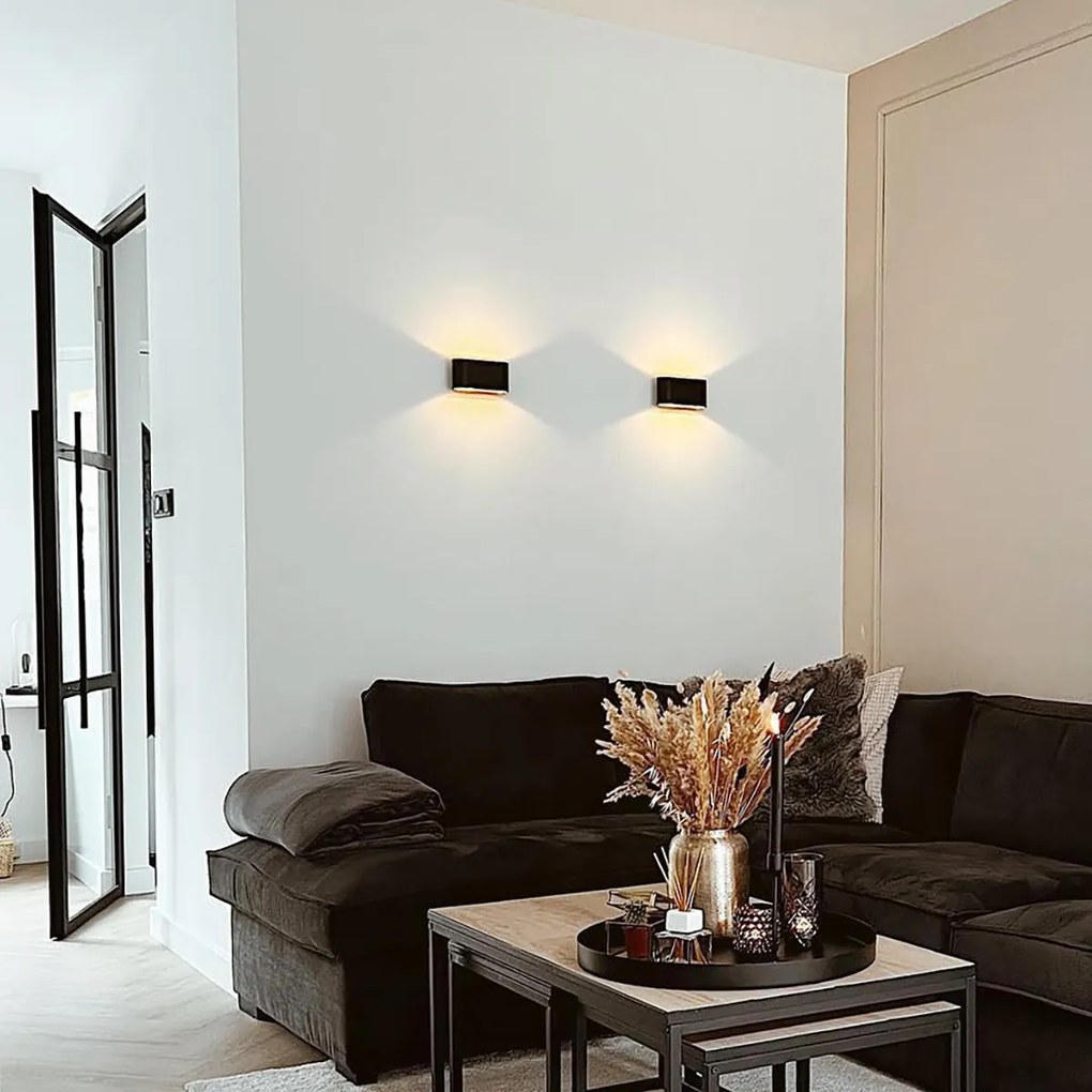 Nowoczesna lampa ścienna czarna - Otan Nowoczesny Oswietlenie wewnetrzne