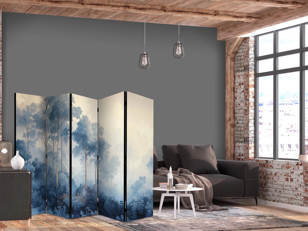 Parawan akustyczny Kwiaty 225x172 cm 5-częściowy beżowy ARTGEIST B