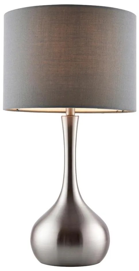 Endon 61192 - Lampa stołowa PICCADILLY 1xE14/40W/230V matowy chrom/szary
