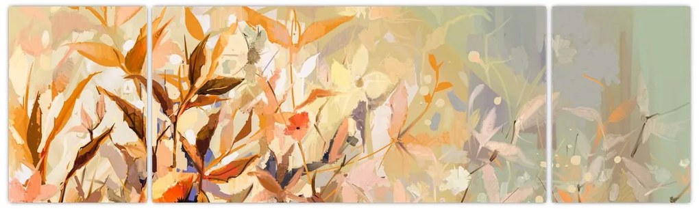 Obraz - Malowane rośliny (170x50 cm)