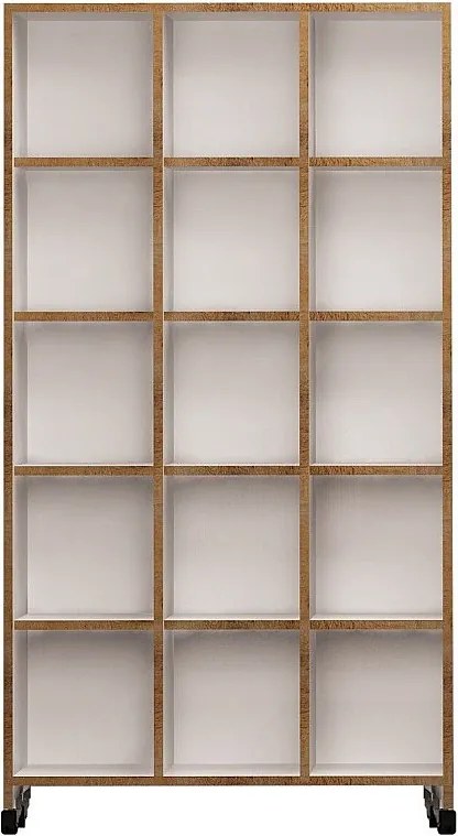 Regał na książki – 90 x 165,5 x 25 cm – Dąb – Płyta wiórowa pokryta melaminą