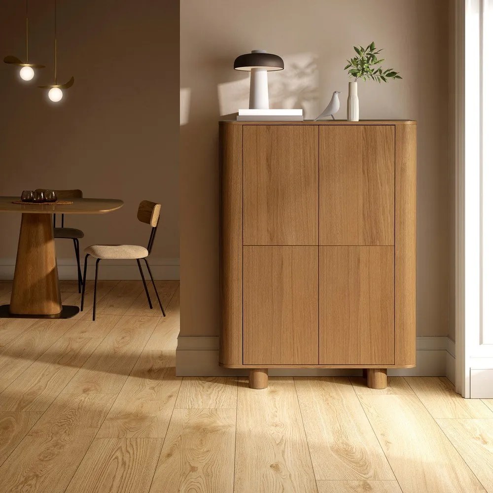Szafka w dekorze dębu w naturalnym kolorze 100x133x40 cm Padoc – MOME