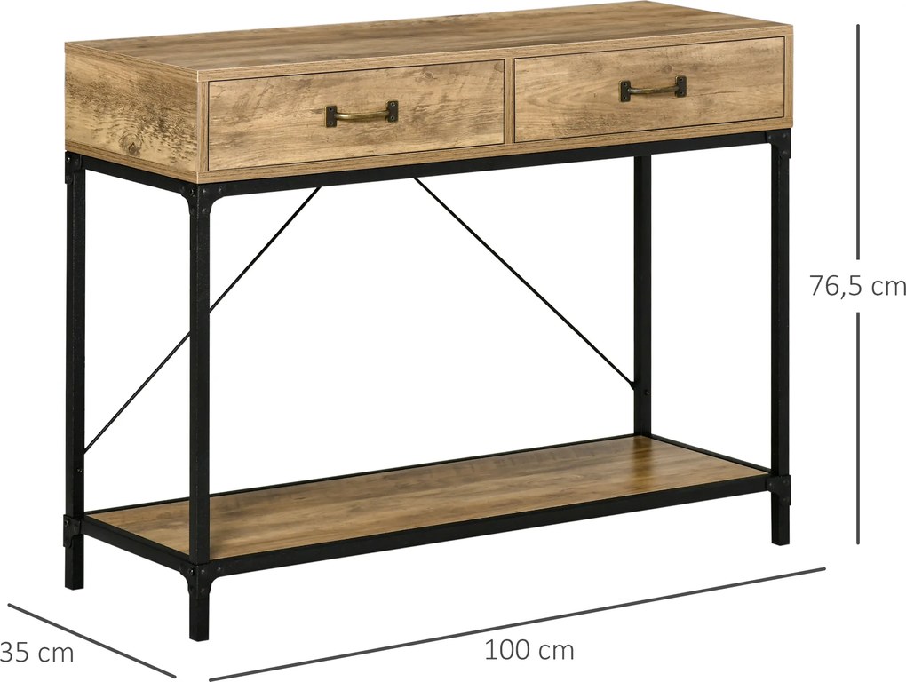 HOMCOM stół konsolowy 100 cm x 35 cm x 76,5 cm