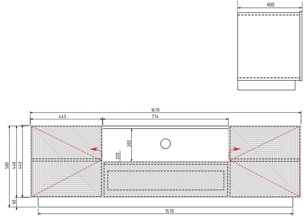 Szafka RTV z szufladą Asha 167 cm - biały połysk