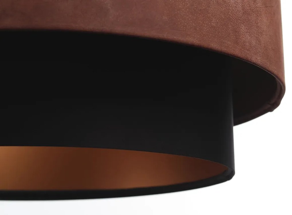 Lampa wisząca DOUBLE ZAMSZ 60 bordowa/czarna BPS KONCEPT
