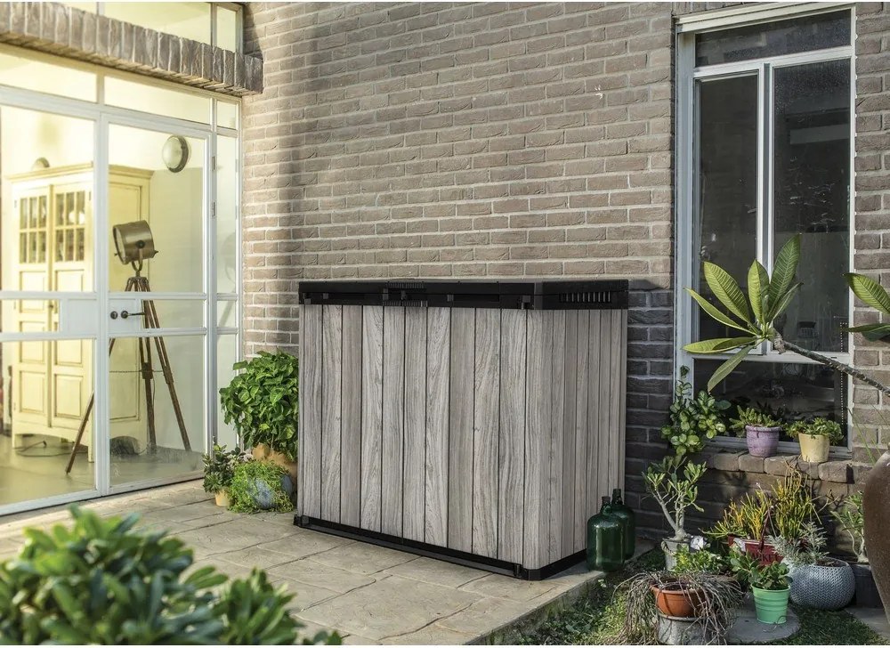 Szara plastikowa skrzynia ogrodowa Deco – Keter