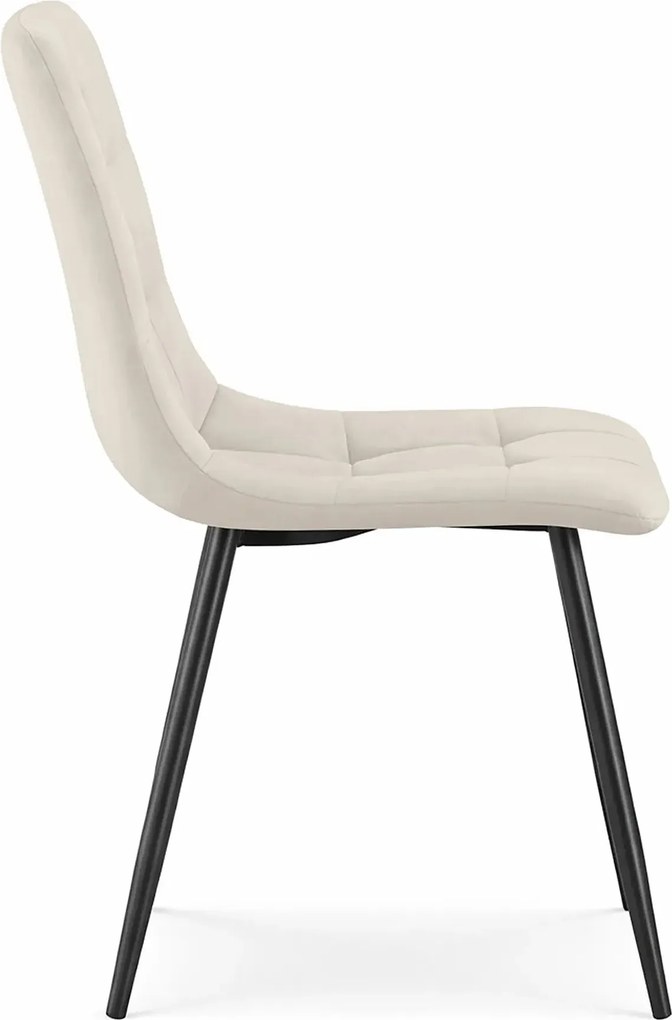 Zestaw 2 kremowych krzeseł pikowanych G4-R37