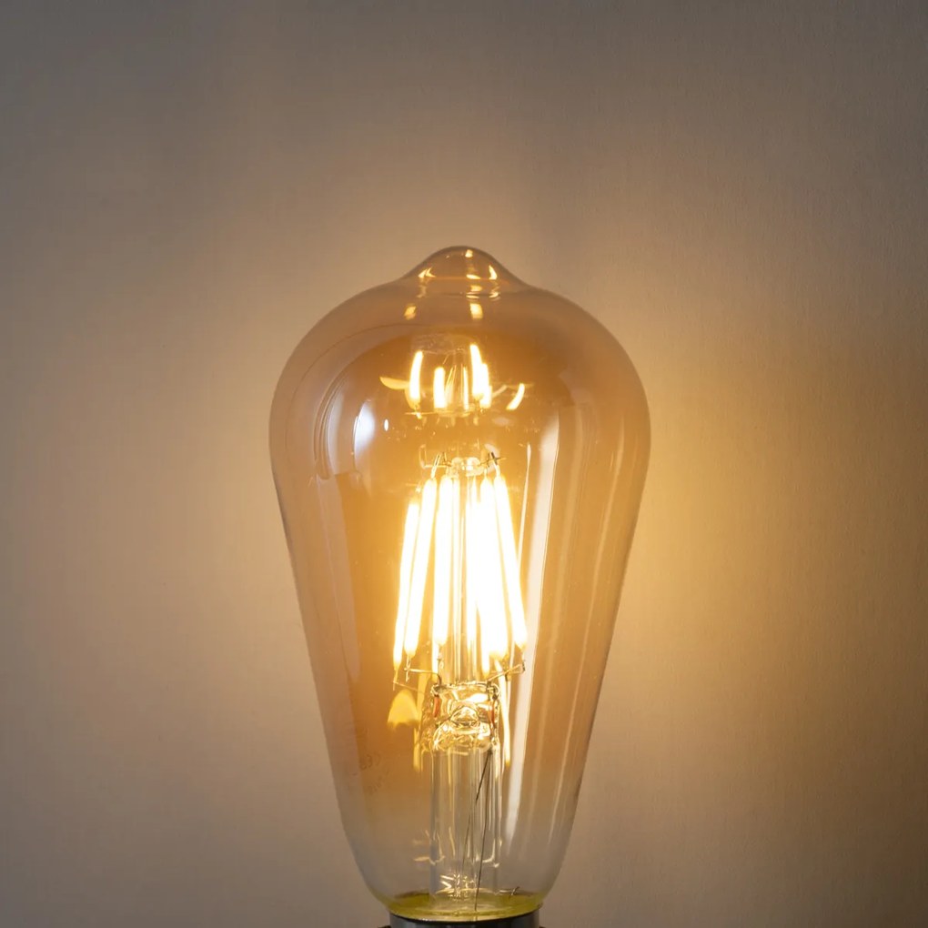 Zestaw 5 E27 dimbare LED lamp ST64 goud 5W 450 lm 2700K